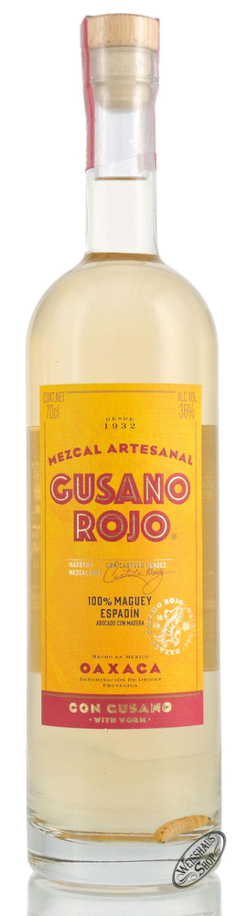 Gusano Rojo Mezcal 38% vol. 0,70l | Weisshaus Shop